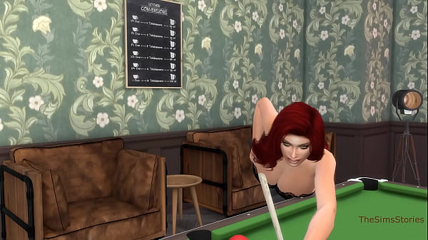Image Busty redhead fucked hard on the billiard table