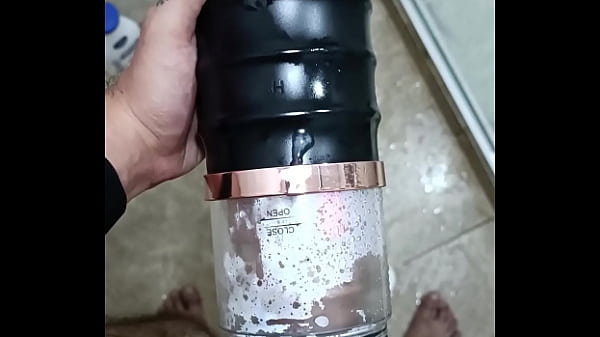 Image POV Big Uncut Cock Camilo Brown Using An Automatic Masturbation Toy To Get An Intense Cumshot Orgasm