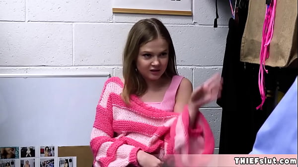 Image Cute faced shoplifter Coco caught in the sex shop and now she must offer her tiny pussy