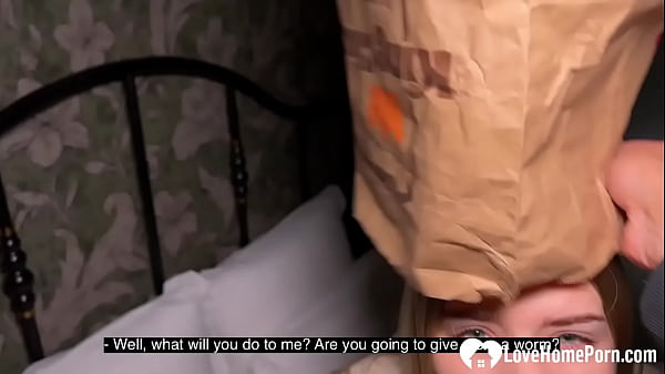 Image Russian hottie eats a burger during hard sex