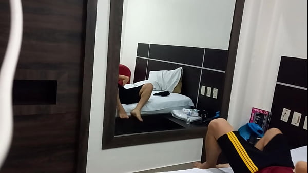 Image Our moment alone!! Hot stepdaughter rides my cock and moans very sensually while riding me in the hotel