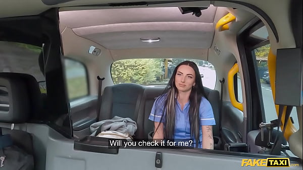 Image Fake Taxi Hot Nurse in Uniform Gives Driver a Suck and Fuck before a Meeting