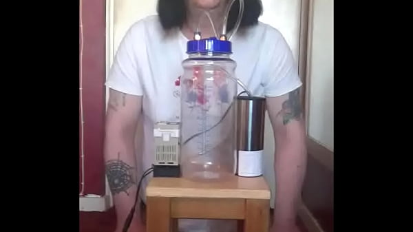Image bisexual crossdresser with his portable cow milking machine part 5 with the 10 voting down wankers