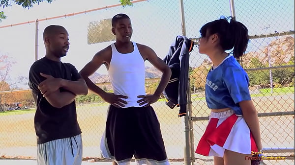Image Erotic Asian cheerleader motivates her black friends with a threesome with lots of hair pulling