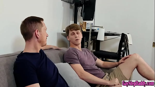Image Stepdad bareback fuck his Twink stepsons tight ass