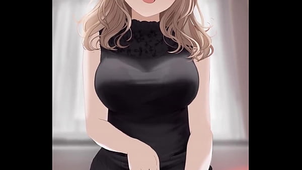 Image Anime Sexy girl in black dress riding dick and getting covered in cum