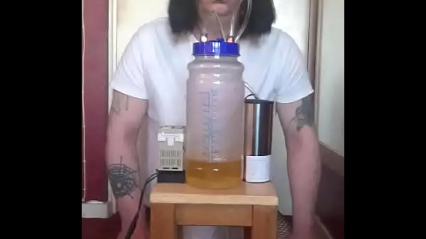 Image bisexual crossdresser with his portable cow milking machine part 6