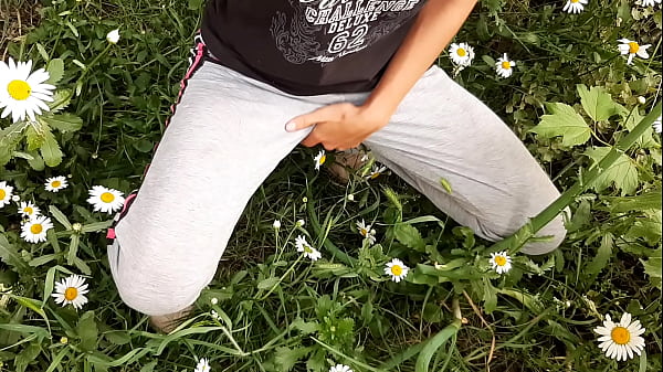 Image I spy on my neighbor masturbating in the daisies - Girls fly orgasm