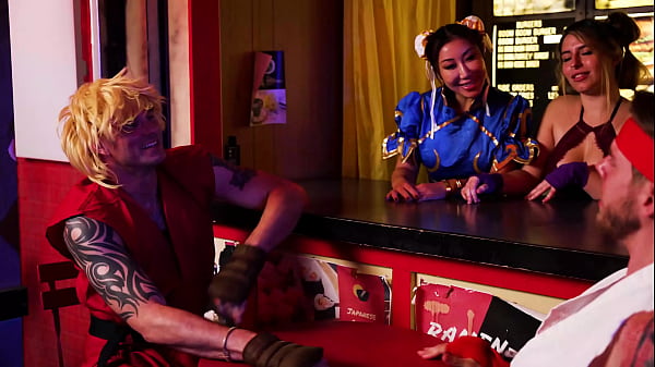 Image Street Fighter Orgy - Horny Girls Get DP and Squirt All Over!! Nicole Doshi, Steve Rickz, Haley Spades, Chloe Kreams, Cliff Jensen