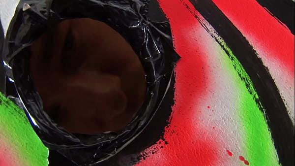 Image SEXY HOT BLONDE FUCKS GLORYHOLE COCK