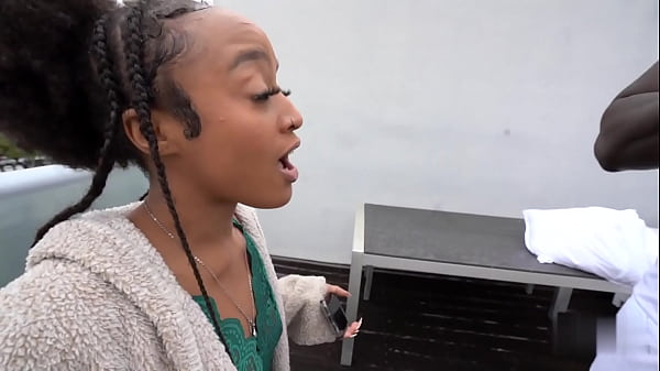 Image EBONY DICKSUCKER | MENA CARLISLE swallows her stepbrothers massive DICK