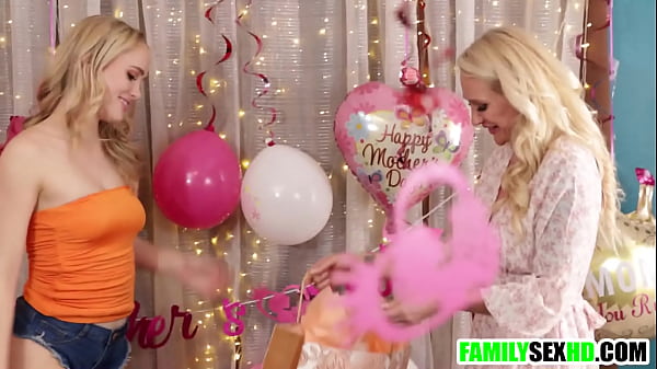 Image Blonde MILF gets special step mother's day gift