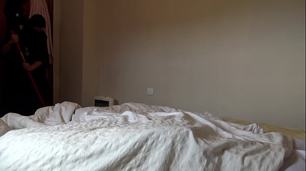 Image A Muslim maid is disturbed when she sees his big black French cock