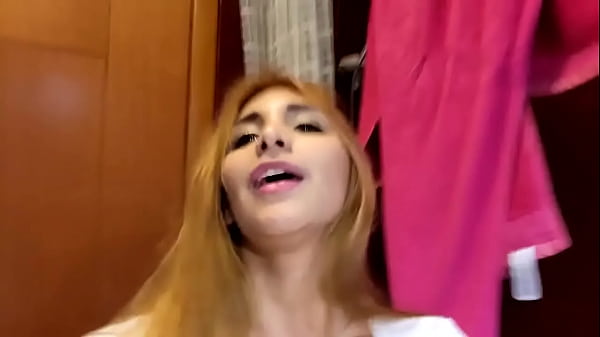 Image Video call with a beautiful busty Latina