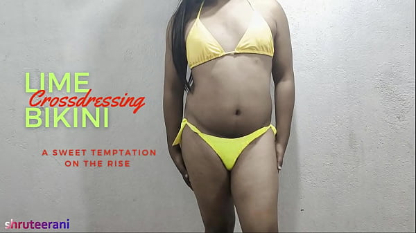 Image LIME BIKINI - CROSSDRESSING BY INDIAN SHEMALE - PART 1