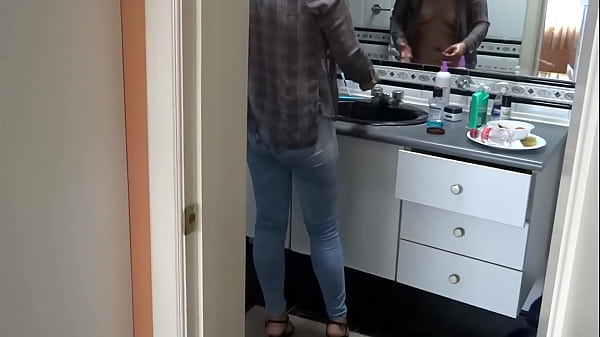 Image I hike up my jeans three times so my stepson cums on my ass, full cumshots