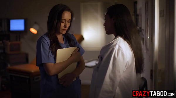 Image Panic nurse Sinn Sage asked doctor Vicki Chase for the help and big ass Latina used her nurse