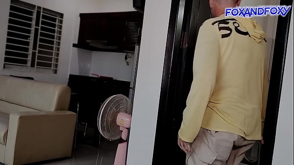 Image Almost caught fucking and cum mouth while mom cooking