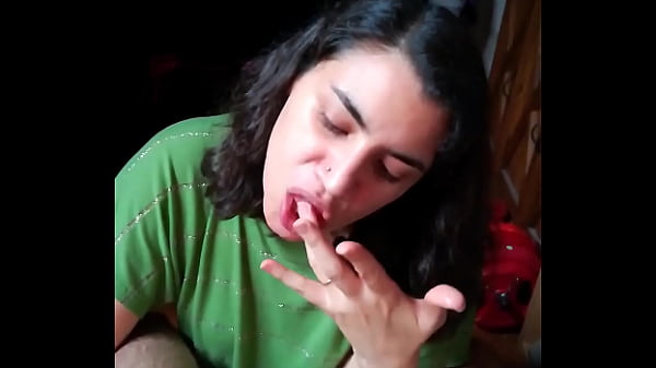 Image Quickie! Blowjob & Licking cum from hands