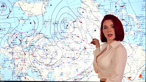 Image Weather Forecast Presenter Fucks on Live News and Receives Two Cumshots POV