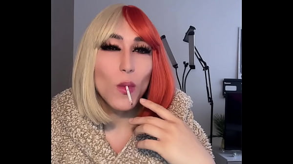 Image Smoking sissy slut full feminization with catsuit and boots
