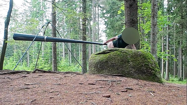 Image Outdoor in Public Anal Fucking an Object I found in the Woods Deep Anal