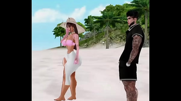 Image Imvu - Tetona bronceada es follada en la playa