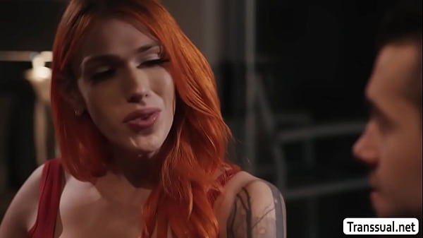 Image TS business woman bareback fucks her guys wet ass