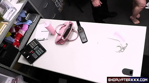Image Sexy busty blonde gets caught by the security guard and won't leave without her pussy drilled by a big cock