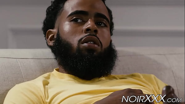 Image Bearded black jock rides huge cock after he rimmed his lover