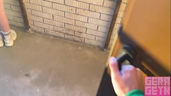 Image Gerageyn -Smoking Girl Gives a Fast Blowjob On a Public Balcony
