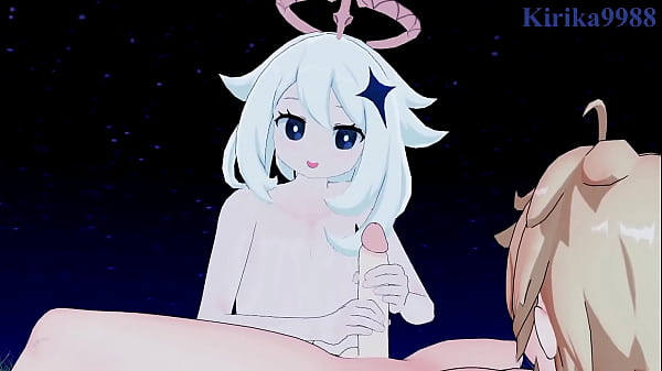 Image Paimon and Lumine and Aether intense sex. - Genshin Impact Hentai