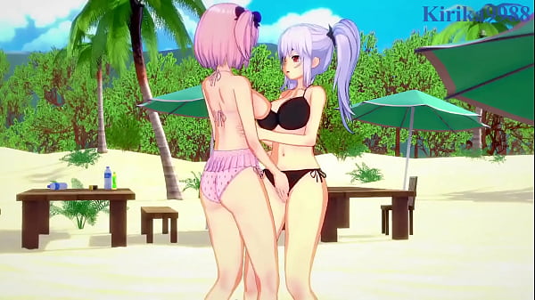 Image Yagyū and Hibari intense lesbian play and futanari sex. - Senran Kagura Hentai