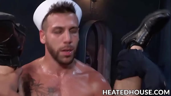 Image Hunky sailors butt banging in interracial threesome