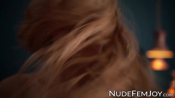 Image Seductive blonde beauty plays around in slow motion