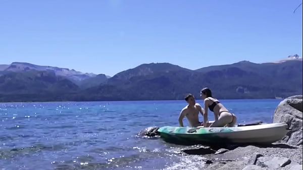 Image Horny teen couple gets caught having sex on public beach - HUGE cumshot amateur