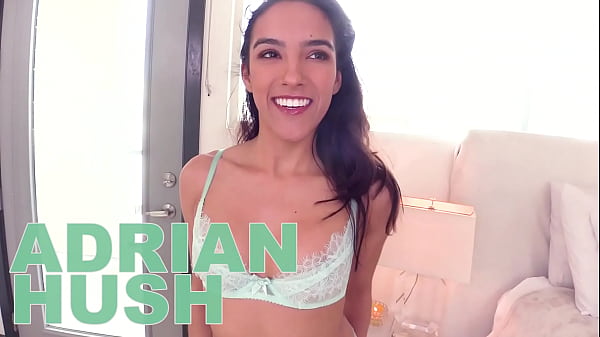 Image ADRIAN HUSH Cute 5' 90lb Petite Cutie Huge Cock POV Blowjob and Cum Swallow