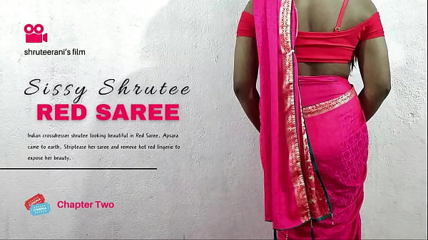 Image RED SAREE - INDIAN TRANS STRIPTEASE