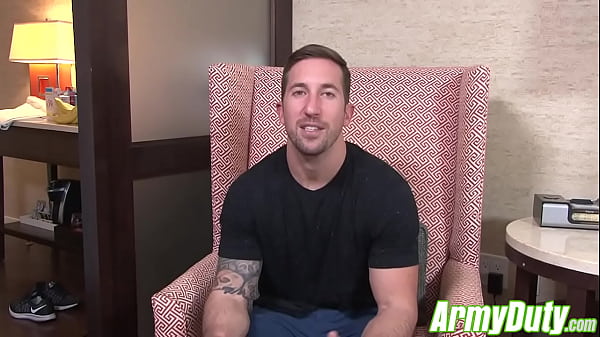 Image Hot tattooed hunk Brad Powers jerking his fat cock till cum