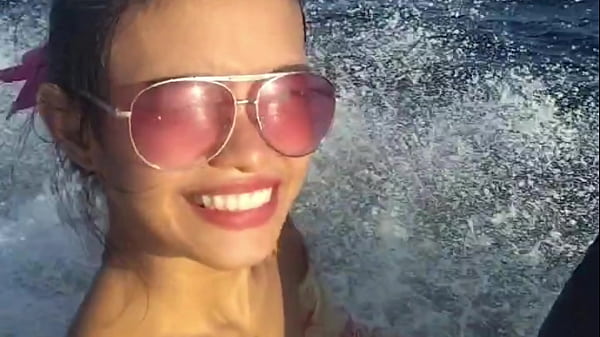 Image Proper cumshot into pussy after having fun with jet sky and beach