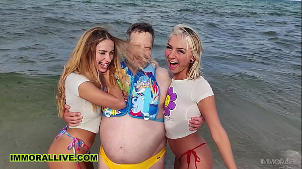 Image Beach Bunny Blondes KHLOE KAPRI & CHLOE TEMPLE THREESOME in Front of Cuckold Sugardaddy &ndash_ IMMORAL LIVE 4K