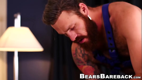 Image Tattooed hunk bareback pounding delicious cub butt