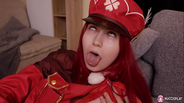 Image Slutty redhead Toffina sucks a dildo and fucks with a sex toy on the bed.