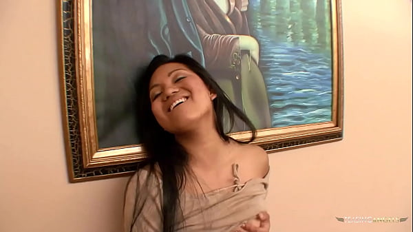Image Cute teenie Asian slut is thrown around and fucked by a big strong man
