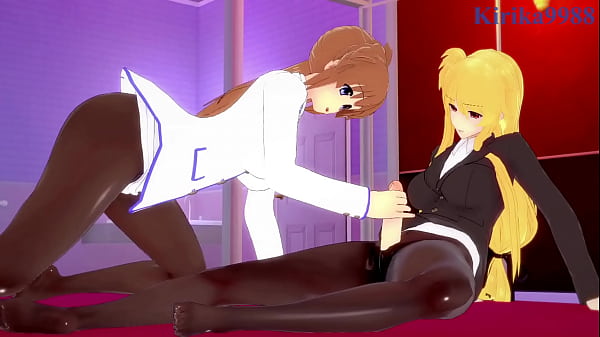 Image Nanoha Takamachi and Fate Testarossa intense lesbian play and futanari sex. - Magical Girl Lyrical Nanoha StrikerS Hentai