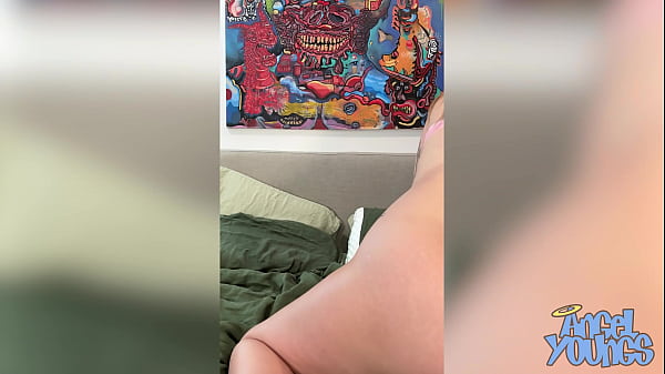 Image Angel Youngs Stretches Out Tight Ass with HUGE Double Ended Dildo