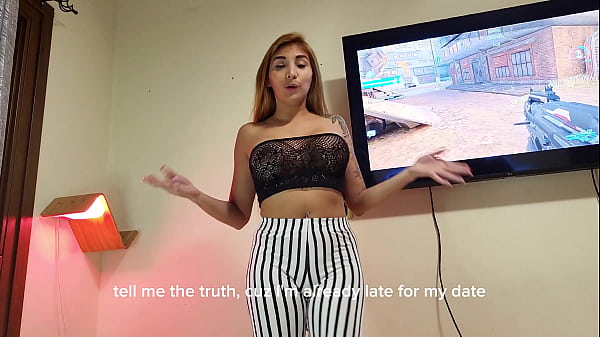 Image POV I interrupt my stepbrother while he plays video games to suck his cock. (ENG SUBTITLES)