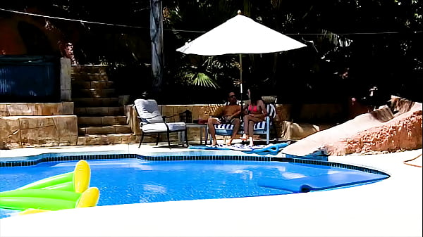 Image EMMA HAIZE Poolside Huge Cock POV Deepthroat Blowjob and Facial