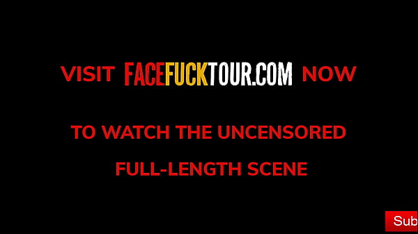 Image Blonde teen gets her throat fully stuffed with a whole huge cock POV