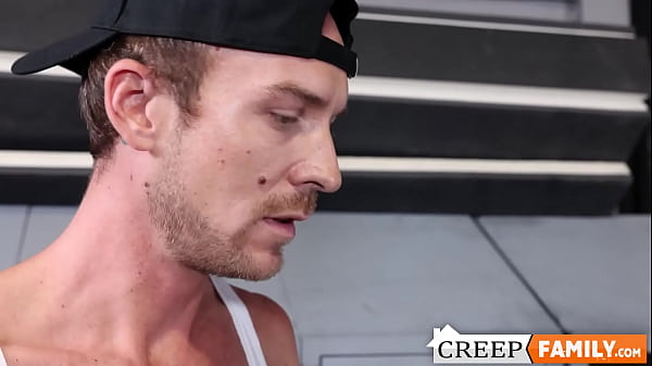 Image Athletic jock hard fucked raw by his hairy twink stepson